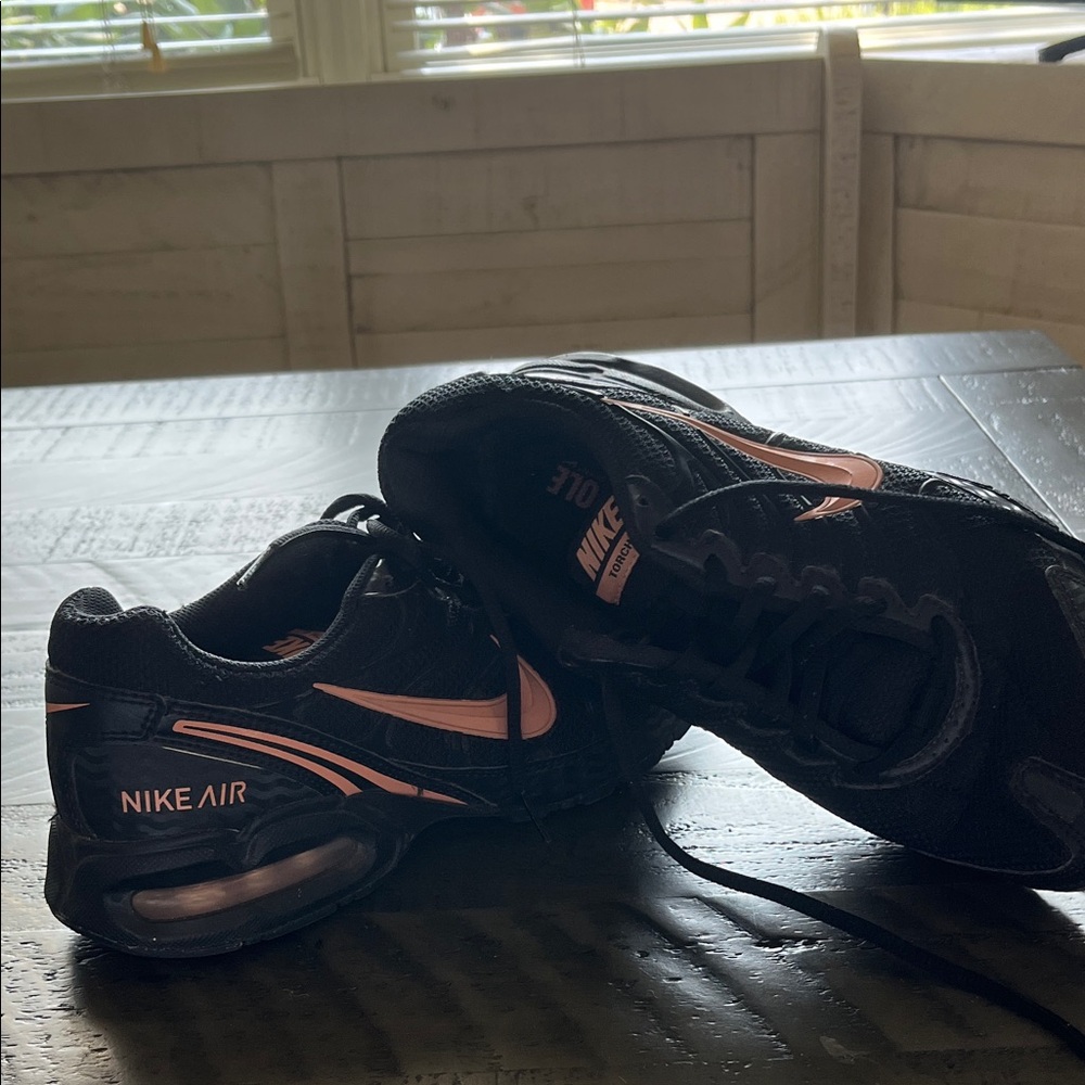 Nike Air Black and Pink Athletic Shoes
